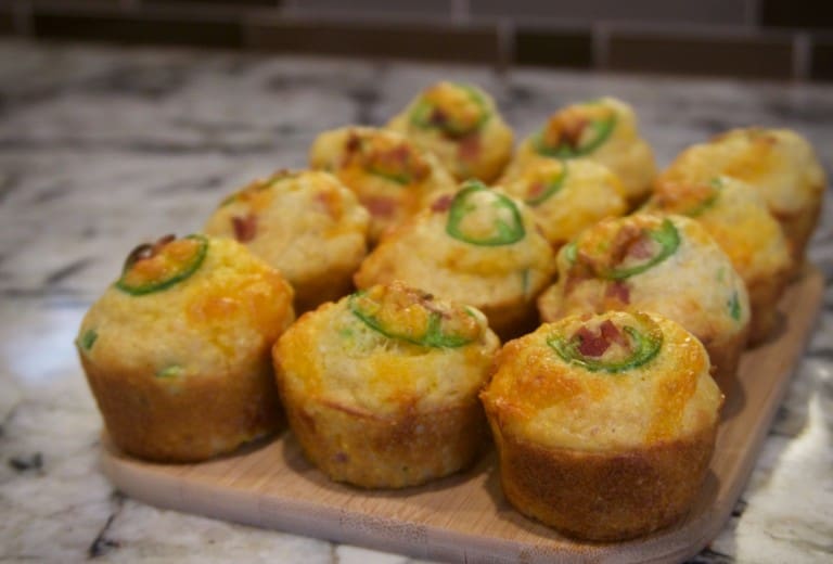 Bacon cheddar jalape o corn muffins yummy noises