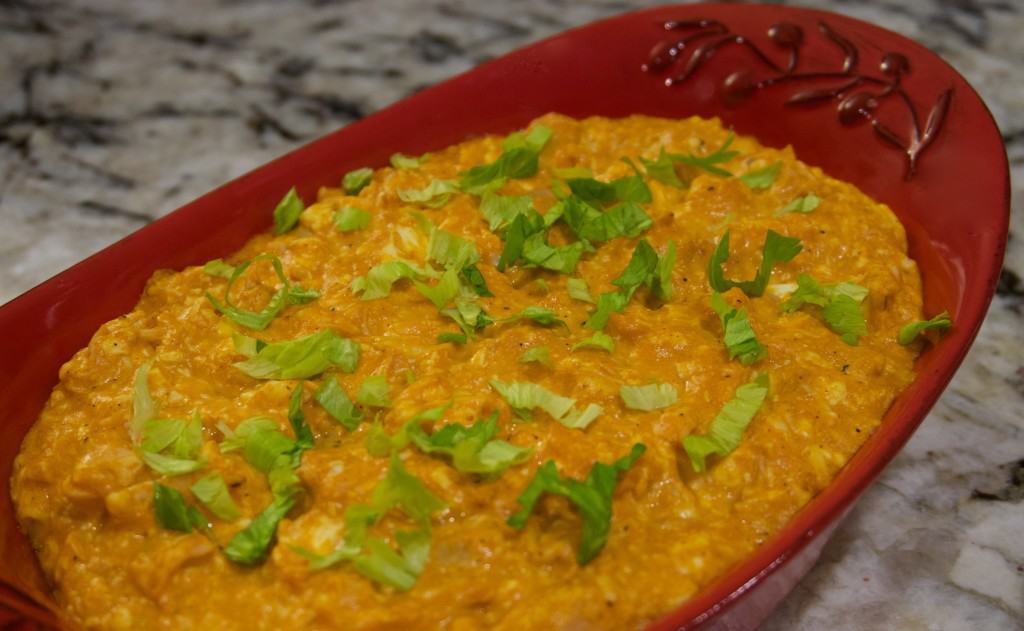 Spicy Garlic Buffalo Chicken Dip | YummyNoises.com