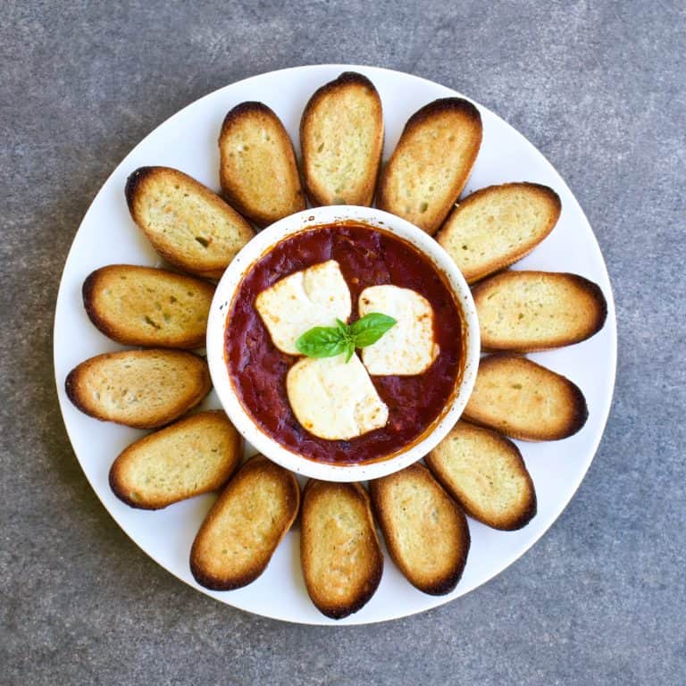 Goat Cheese Baked In Tomato Sauce - Yummy Noises