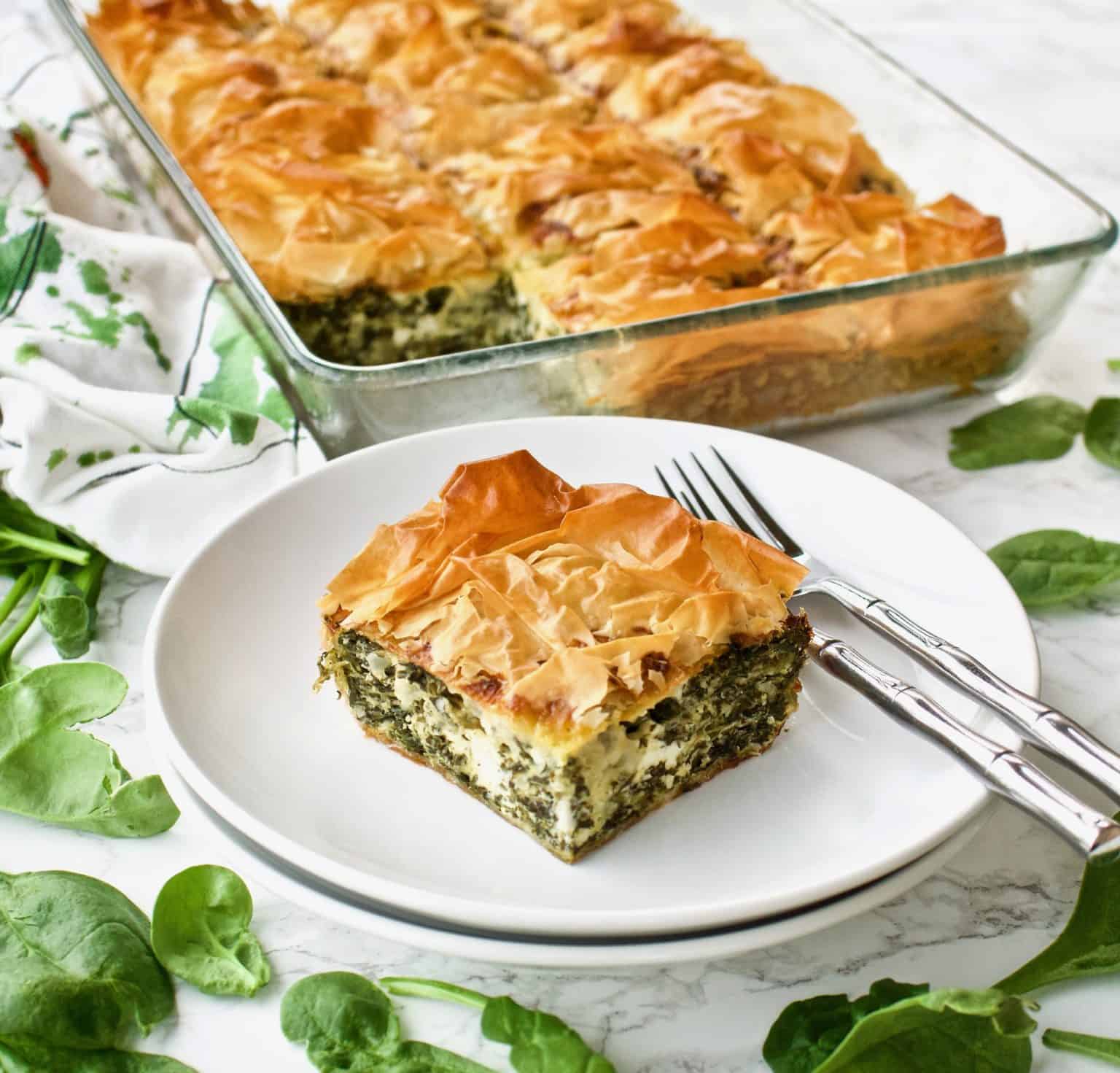 Spanakopita (Greek Spinach Pie) - Yummy Noises