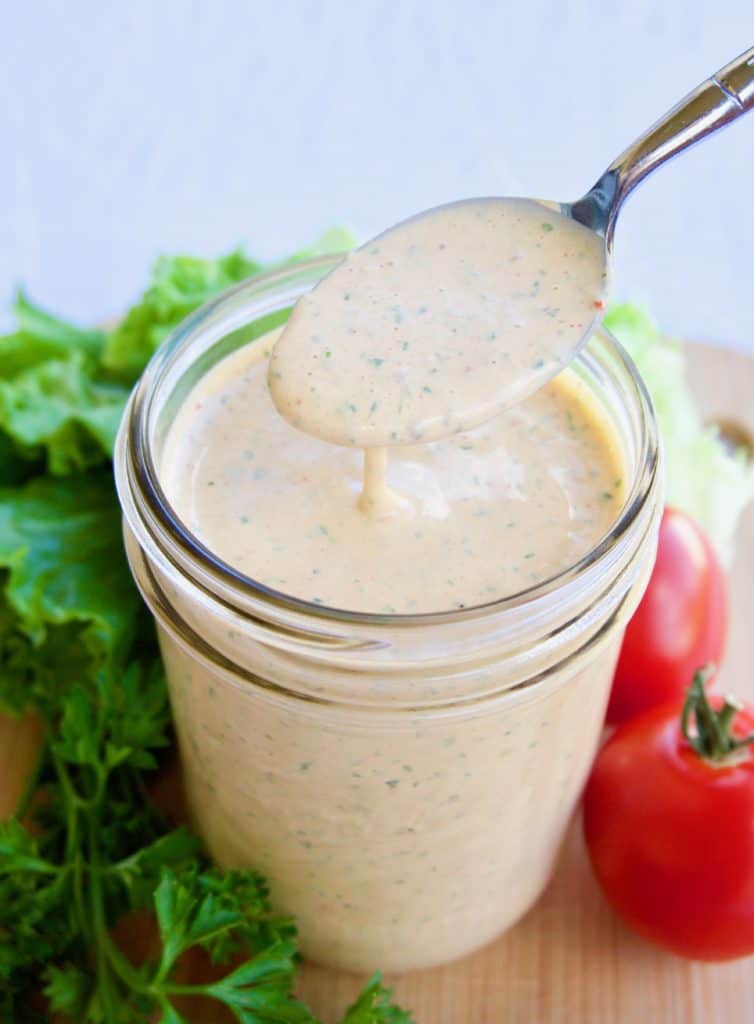 A spoonful of Magical Chipotle Ranch Dressing