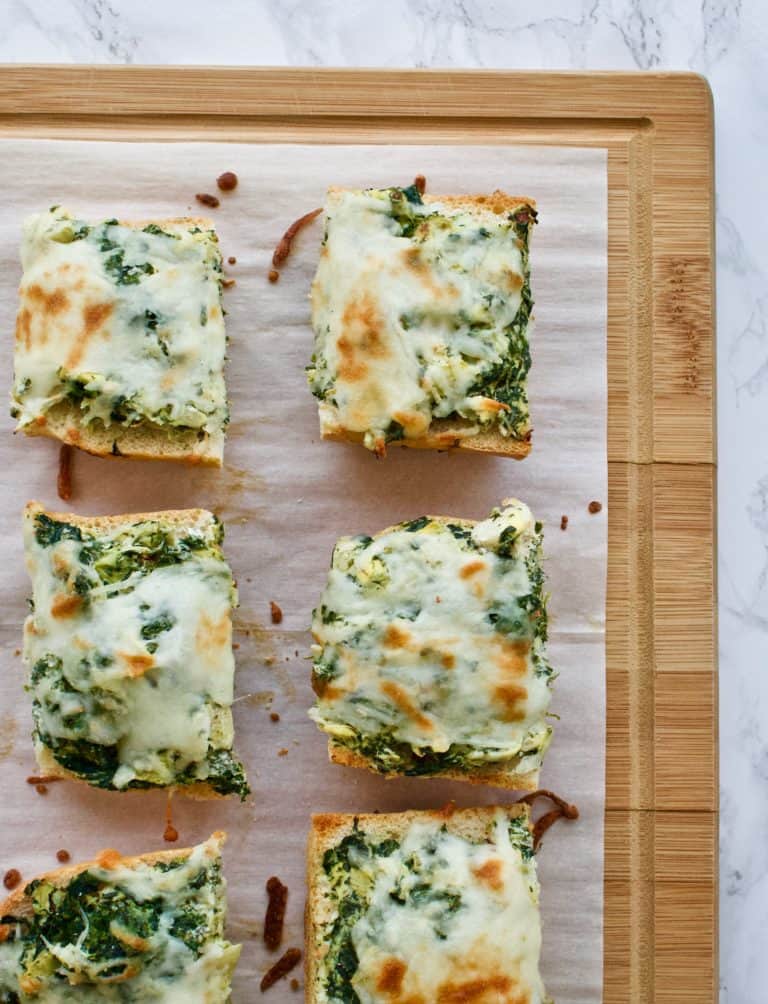Spinach Artichoke French Bread Pizza Yummy Noises