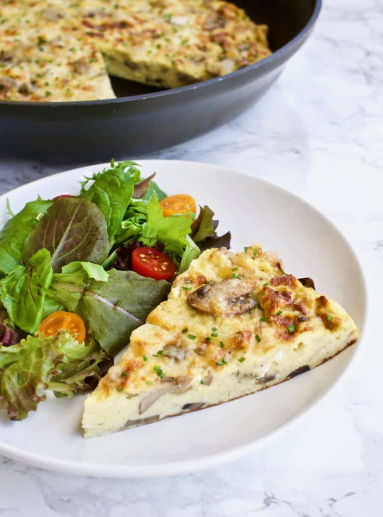 Mushroom and Gruyère Frittata - Yummy Noises