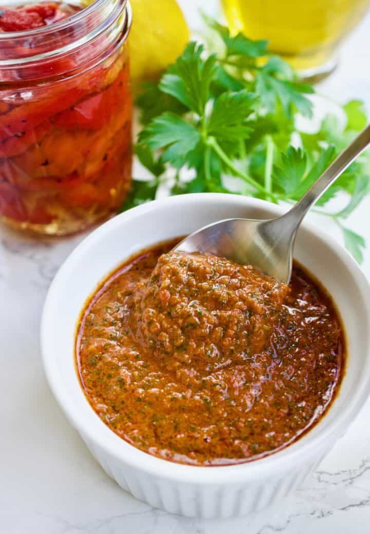 Red Pepper Chermoula - Yummy Noises