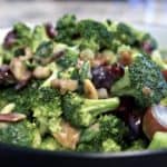 Broccoli salad in a bowl