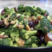 Broccoli salad in a bowl