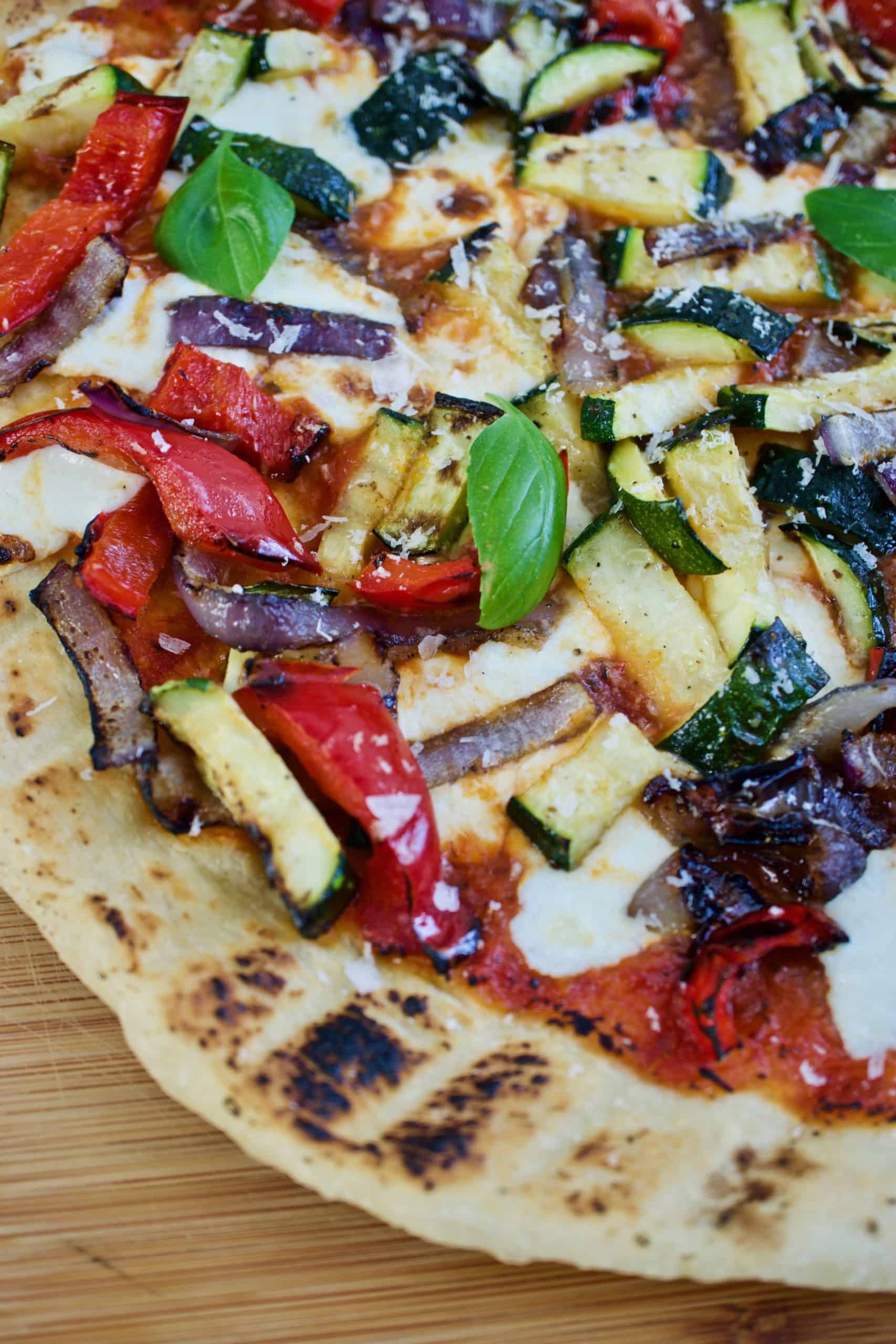 Grilled Veggie Pizza with Calabrian Chili Oil Yummy Noises