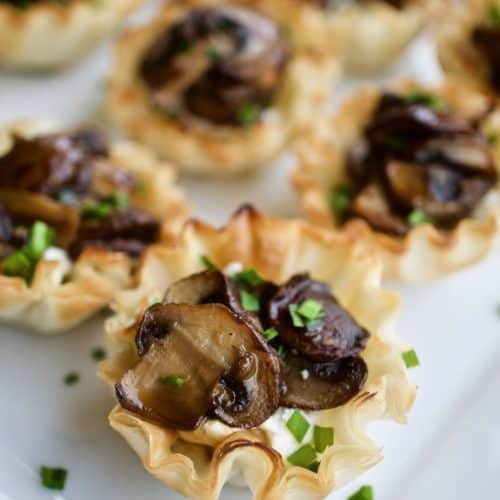 Pancetta and Mushroom Phyllo Cups Recipe 