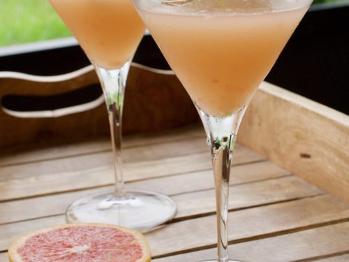 Grapefruit Basil tini